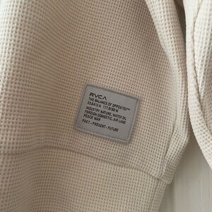 RVCA Off-White Waffle Knit Pullover